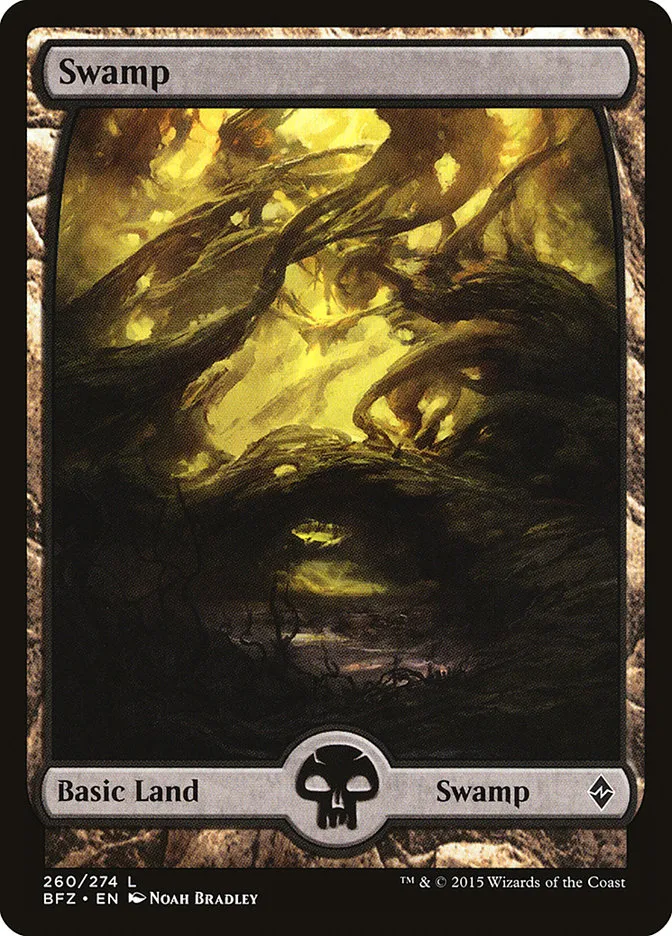 2015 Battle for Zendikar Swamp [Full Art] common #260 common card image