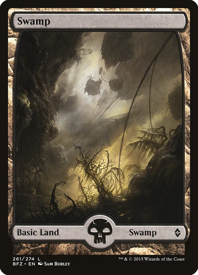 2015 Battle for Zendikar Swamp [Full Art] common #261 common card image