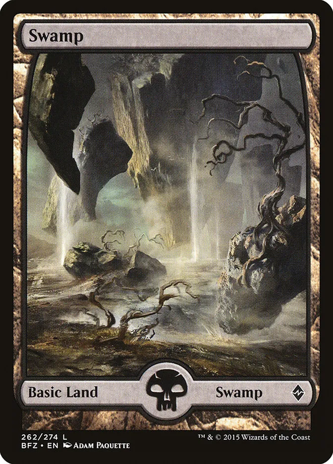 2015 Battle for Zendikar Swamp [Full Art] common #262 common card image