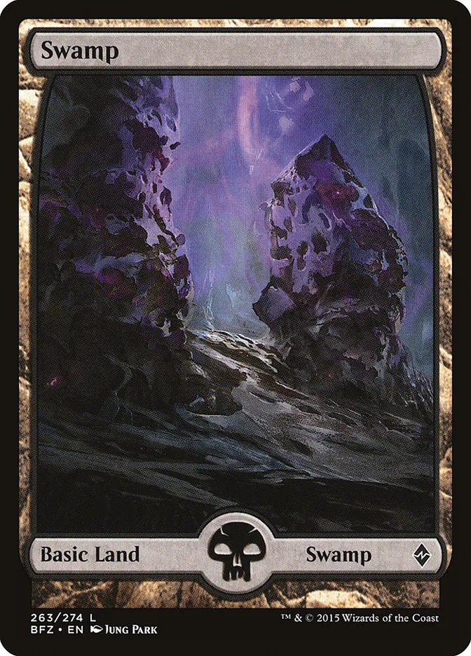 2015 Battle for Zendikar Swamp [Full Art] common #263 common card image