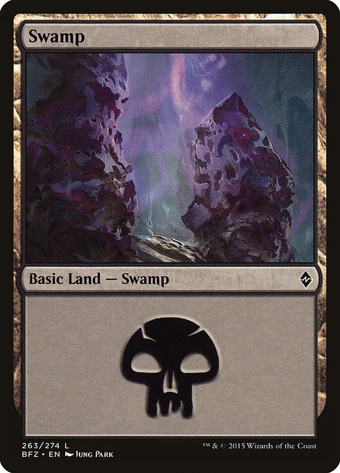 2015 Battle for Zendikar Swamp common #263a common card image