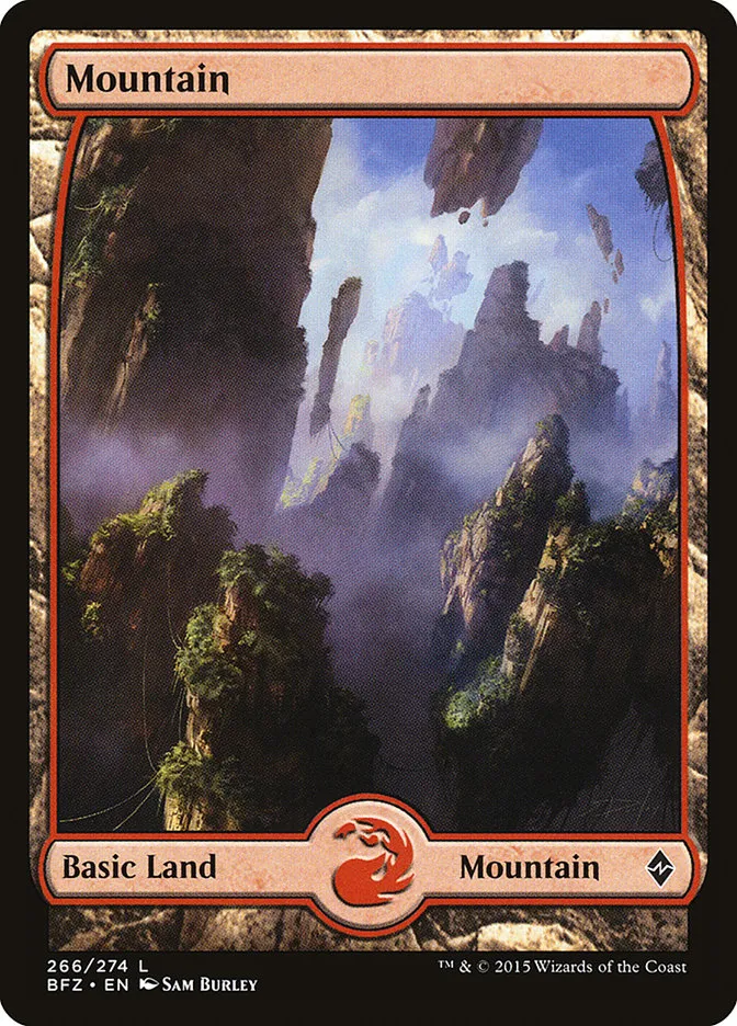 2015 Battle for Zendikar Mountain common #266 common card image