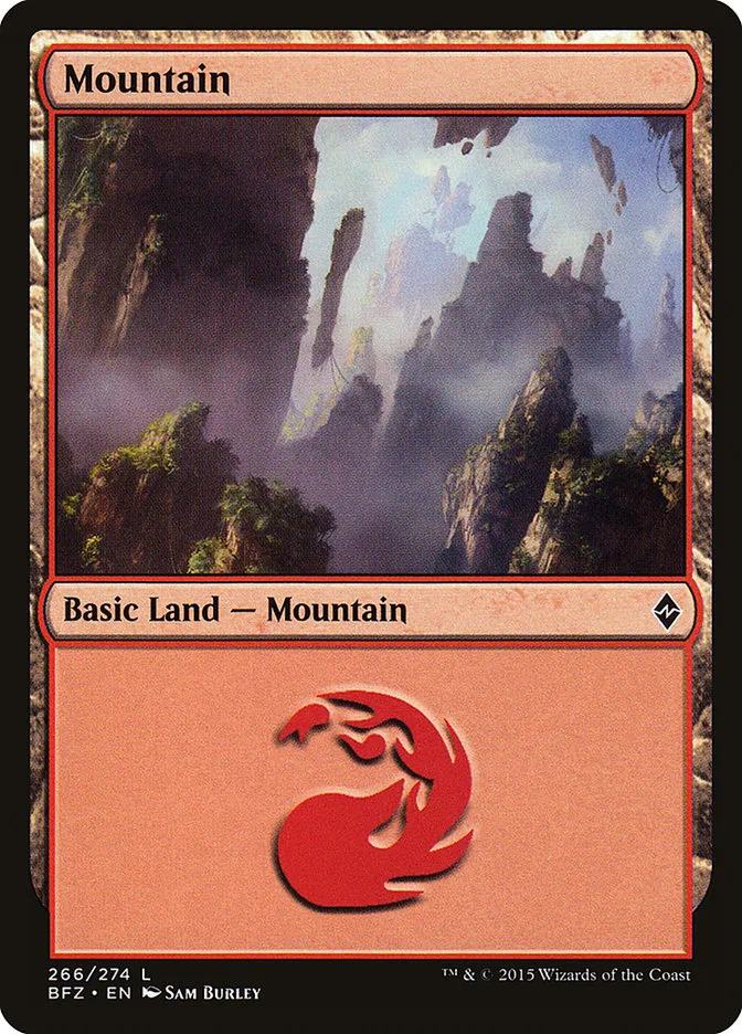 2015 Battle for Zendikar Mountain #266a common card image