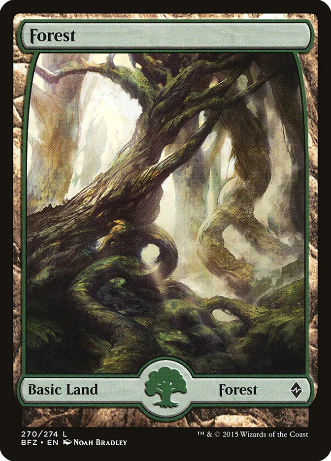 2015 Battle for Zendikar Forest [Full Art] common #270 common card image