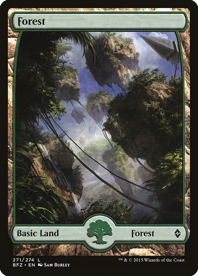 2015 Battle for Zendikar Forest [Full Art] common #271 common card image