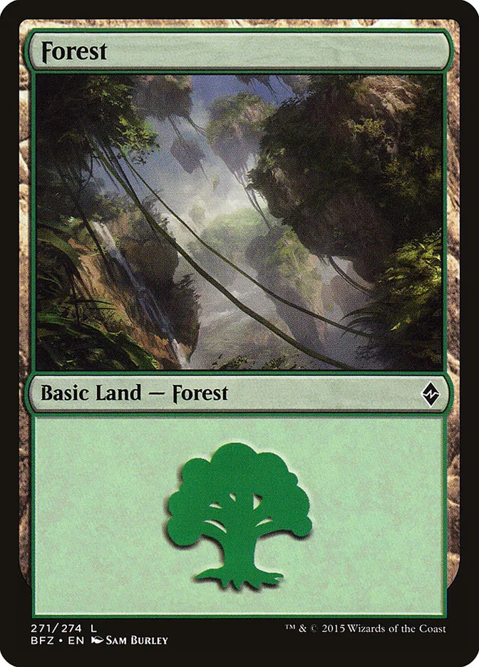 2015 Battle for Zendikar Forest common #271a common card image