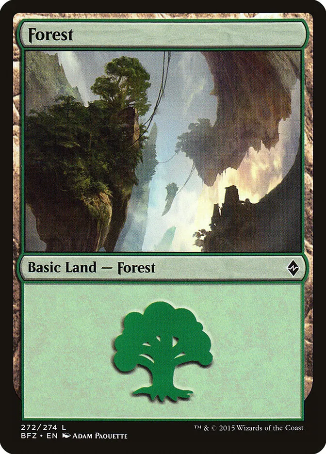 2015 Battle for Zendikar Forest #272a common card image