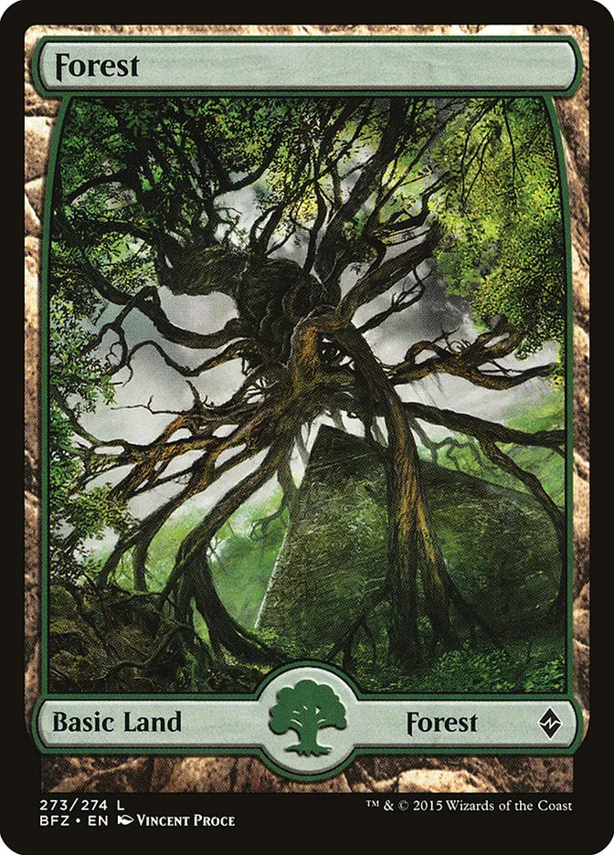 2015 Battle for Zendikar Forest [Full Art] common #273 common card image