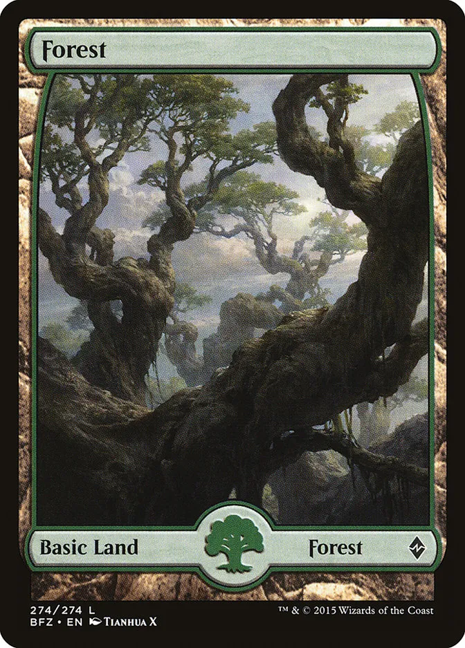 2015 Battle for Zendikar Forest [Full Art] common #274 common card image