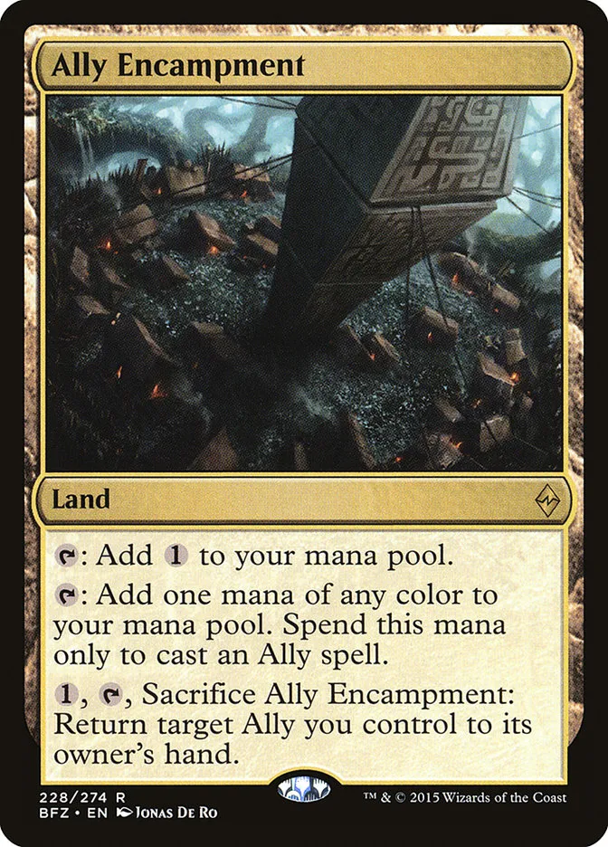 2015 Battle for Zendikar Ally Encampment #228 rare card image