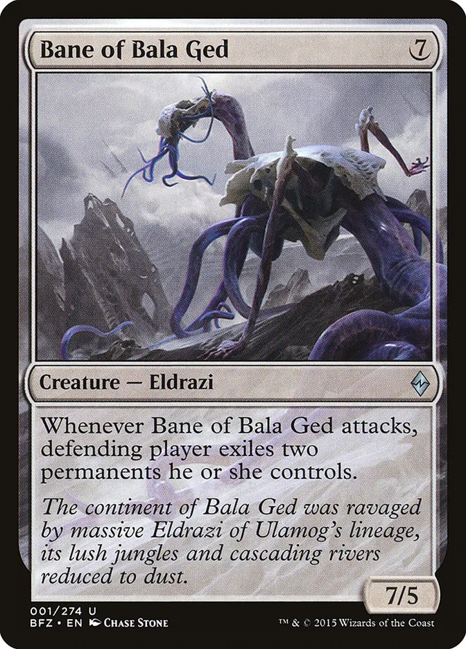 2015 Battle for Zendikar Bane of Bala Ged [Foil] uncommon #1 uncommon card image