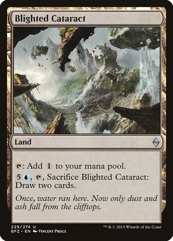 2015 Battle for Zendikar Blighted Cataract #229 uncommon card image
