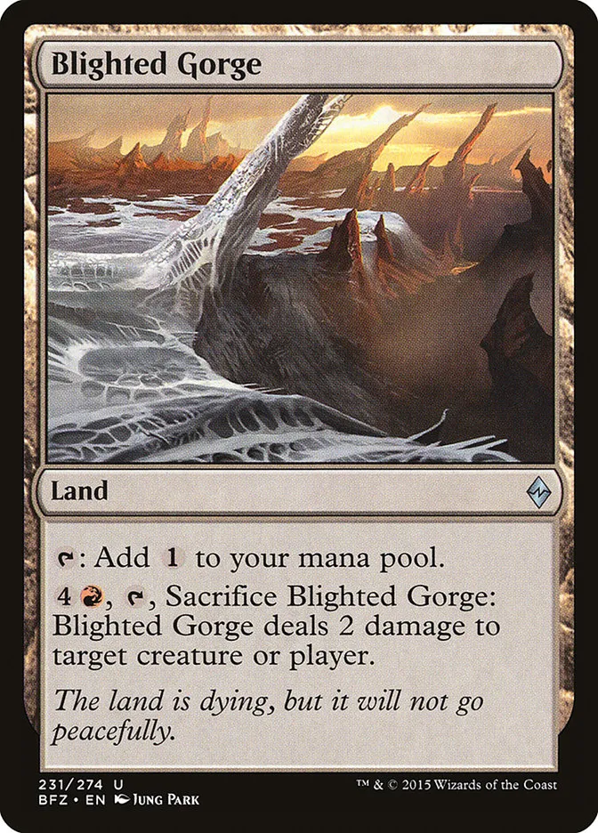 2015 Battle for Zendikar Blighted Gorge #231 uncommon card image