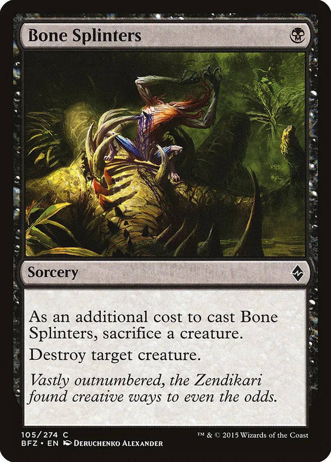 2015 Battle for Zendikar Bone Splinters common #105 common card image