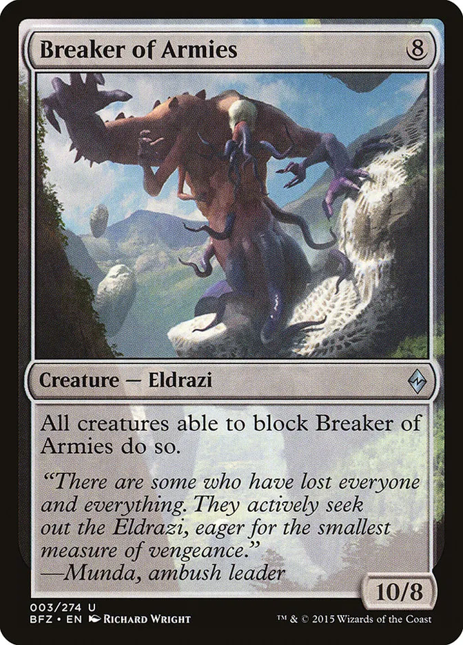 2015 Battle for Zendikar Breaker of Armies uncommon #3 uncommon card image
