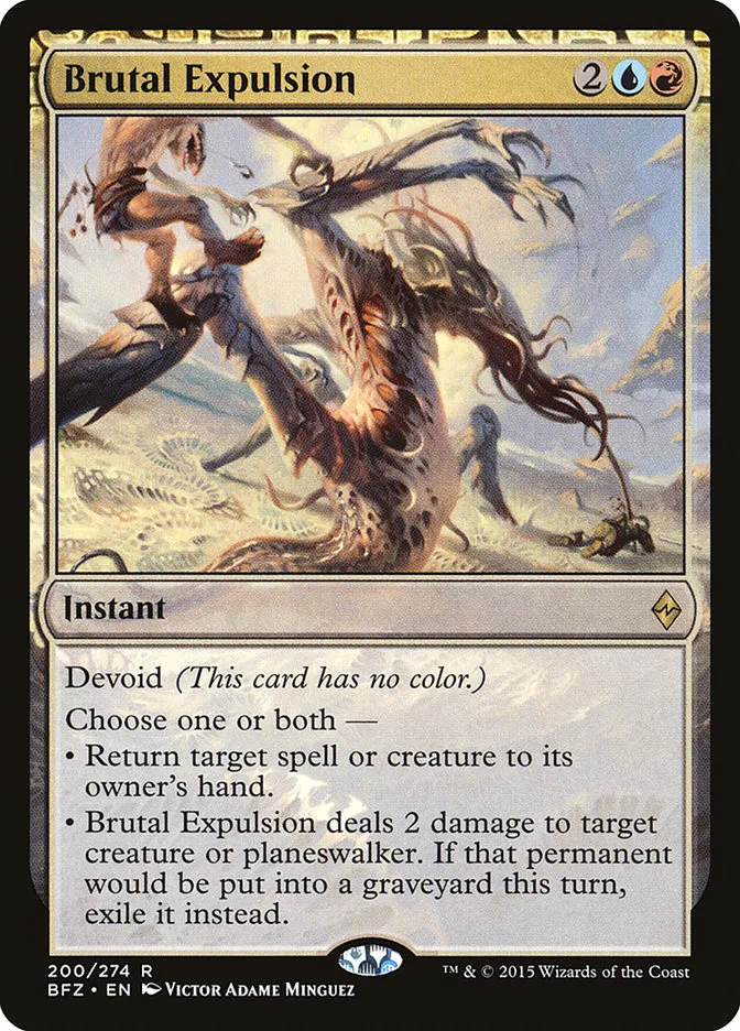2015 Battle for Zendikar Brutal Expulsion #200 rare card image