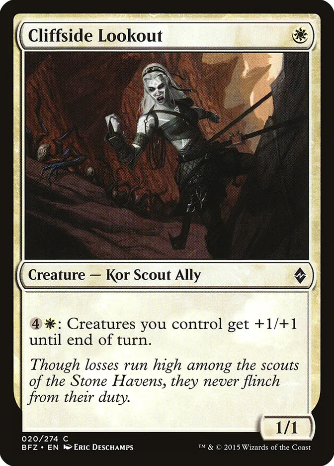 2015 Battle for Zendikar Cliffside Lookout common #20 common card image