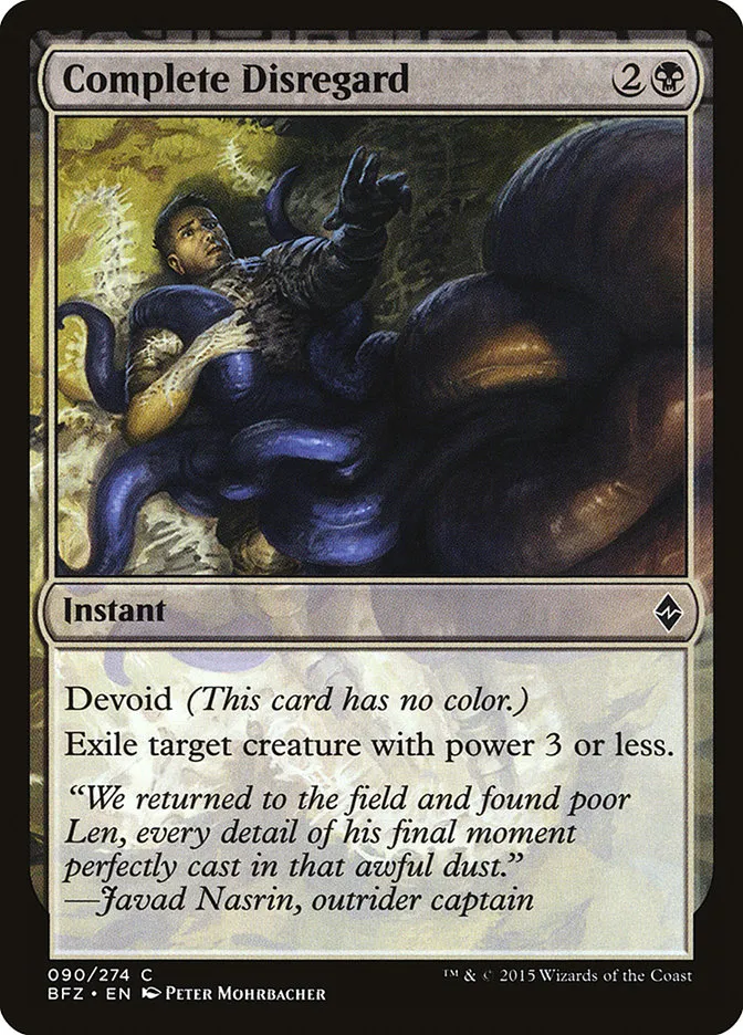 2015 Battle for Zendikar Complete Disregard #90 common card image