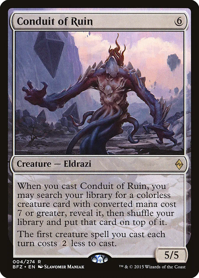 2015 Battle for Zendikar Conduit of Ruin [Prerelease] rare #4 rare card image