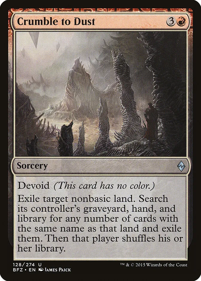 2015 Battle for Zendikar Crumble to Dust #128 uncommon card image