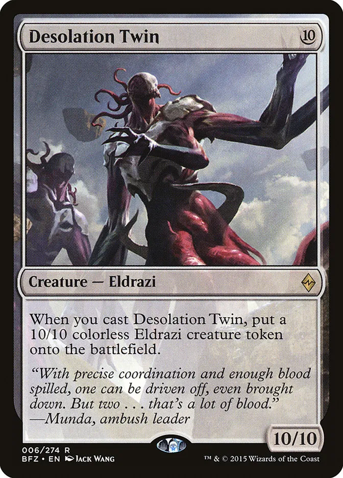 2015 Battle for Zendikar Desolation Twin [Prerelease] rare #6 rare card image