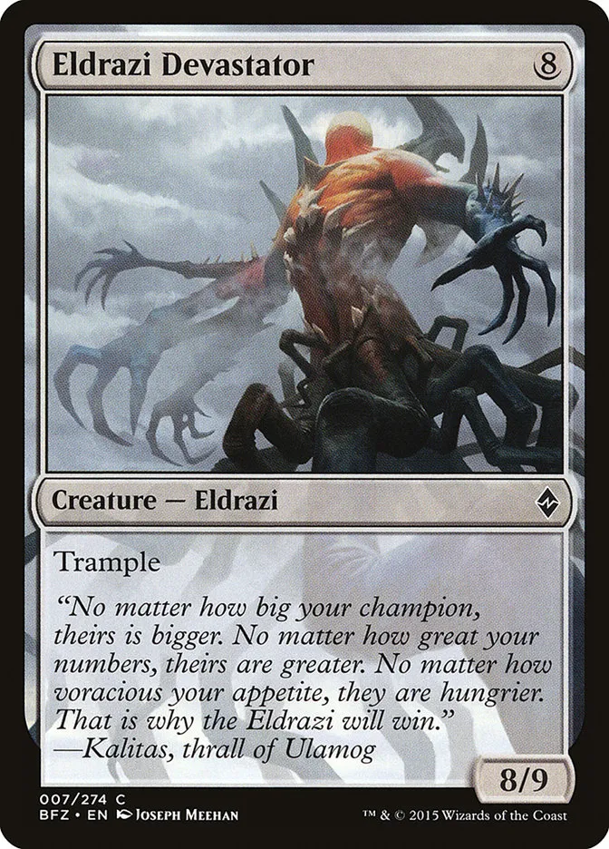 2015 Battle for Zendikar Eldrazi Devastator common #7 common card image