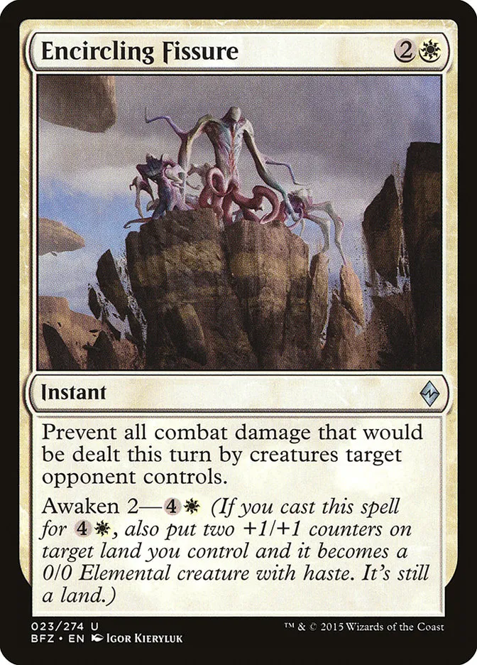 2015 Battle for Zendikar Encircling Fissure uncommon #23 uncommon card image