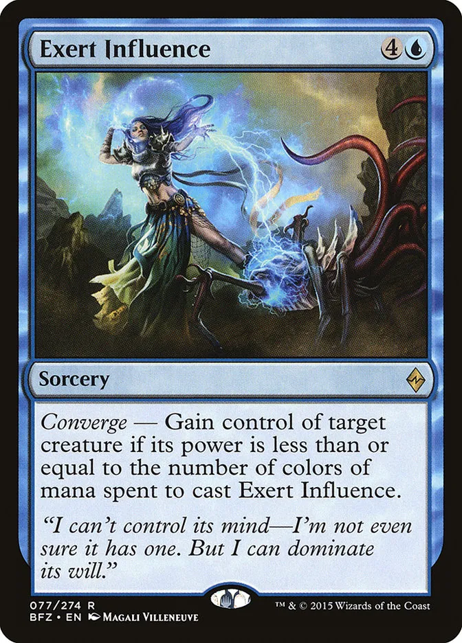 2015 Battle for Zendikar Exert Influence #77 rare card image