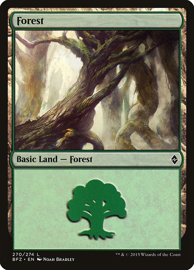 2015 Battle for Zendikar Forest common #270a common card image