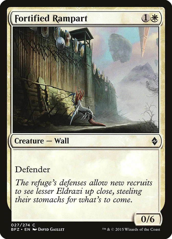 2015 Battle for Zendikar Fortified Rampart common #27 common card image
