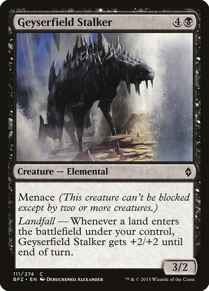 2015 Battle for Zendikar Geyserfield Stalker #111 common card image