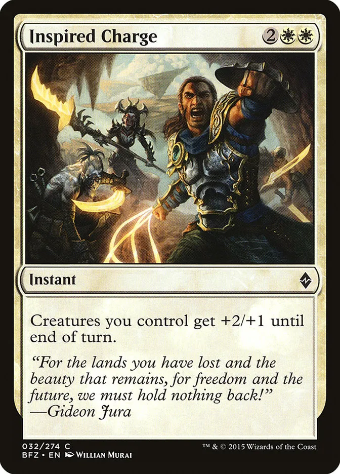 2015 Battle for Zendikar Inspired Charge common #32 common card image