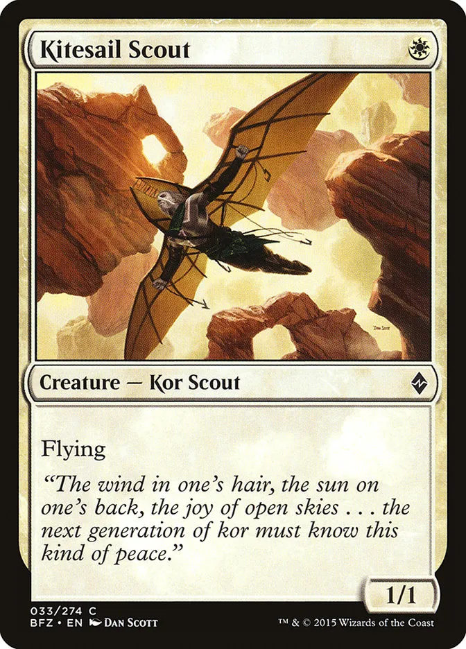 2015 Battle for Zendikar Kitesail Scout common #33 common card image