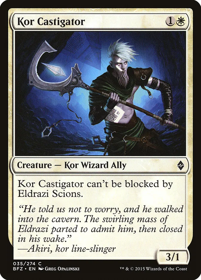 2015 Battle for Zendikar Kor Castigator common #35 common card image