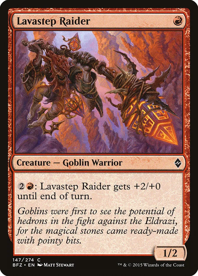 2015 Battle for Zendikar Lavastep Raider #147 common card image