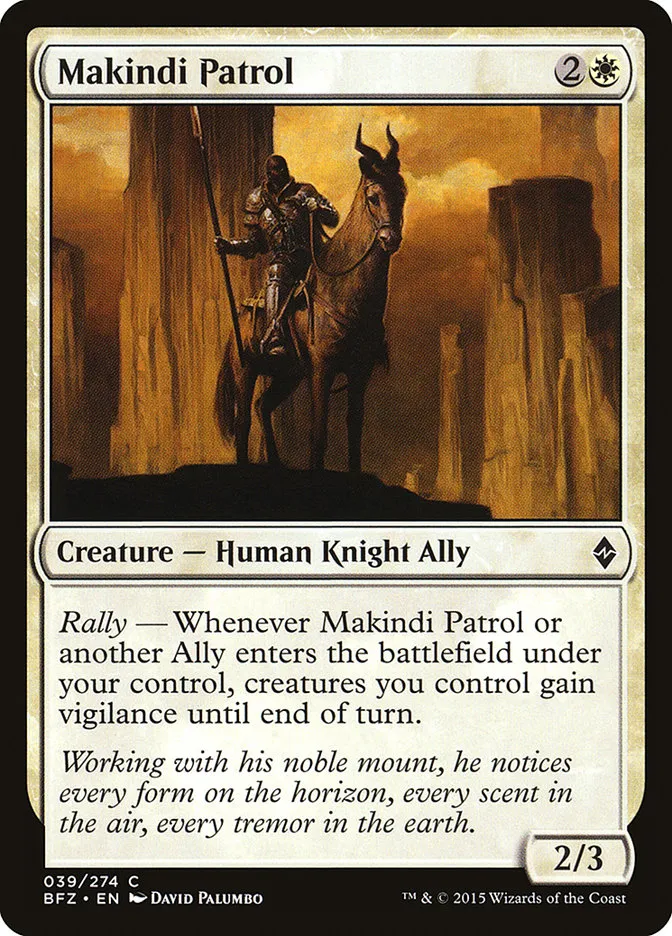 2015 Battle for Zendikar Makindi Patrol common #39 common card image