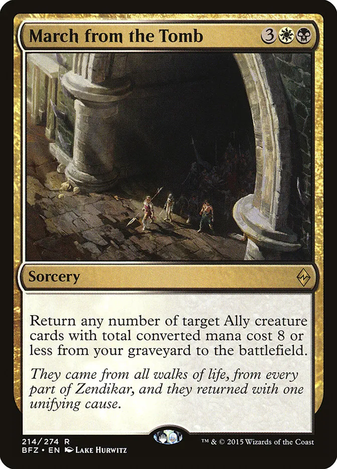 2015 Battle for Zendikar March from the Tomb #214 rare card image