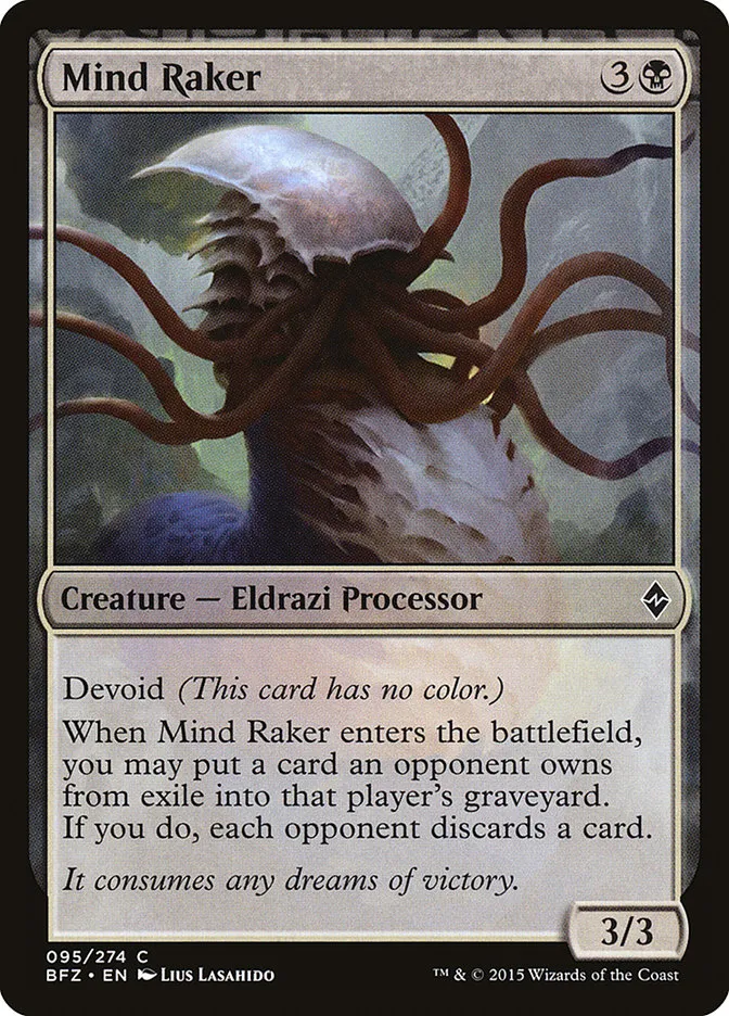 2015 Battle for Zendikar Mind Raker common #95 common card image