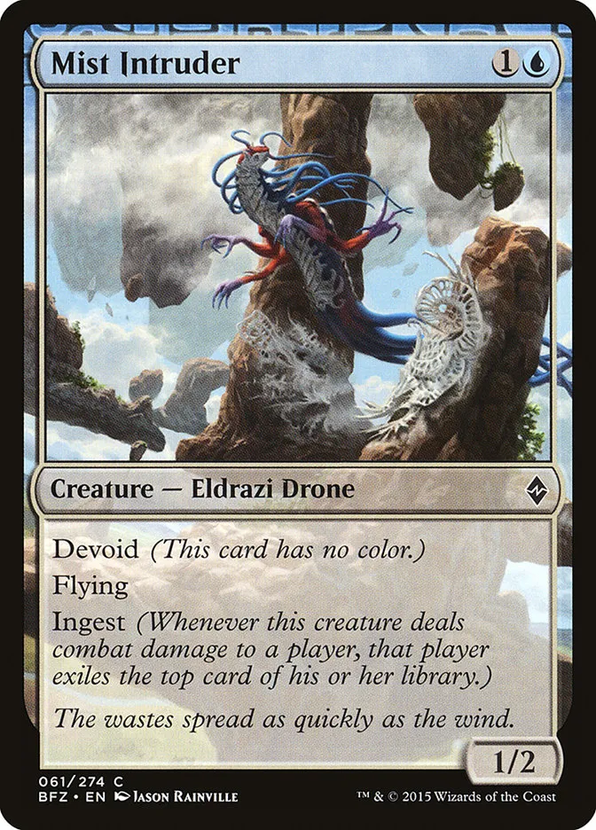 2015 Battle for Zendikar Mist Intruder #61 common card image