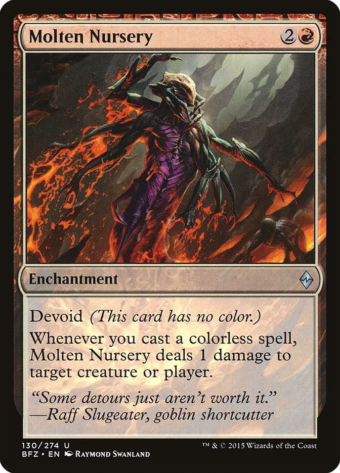 2015 Battle for Zendikar Molten Nursery #130 uncommon card image