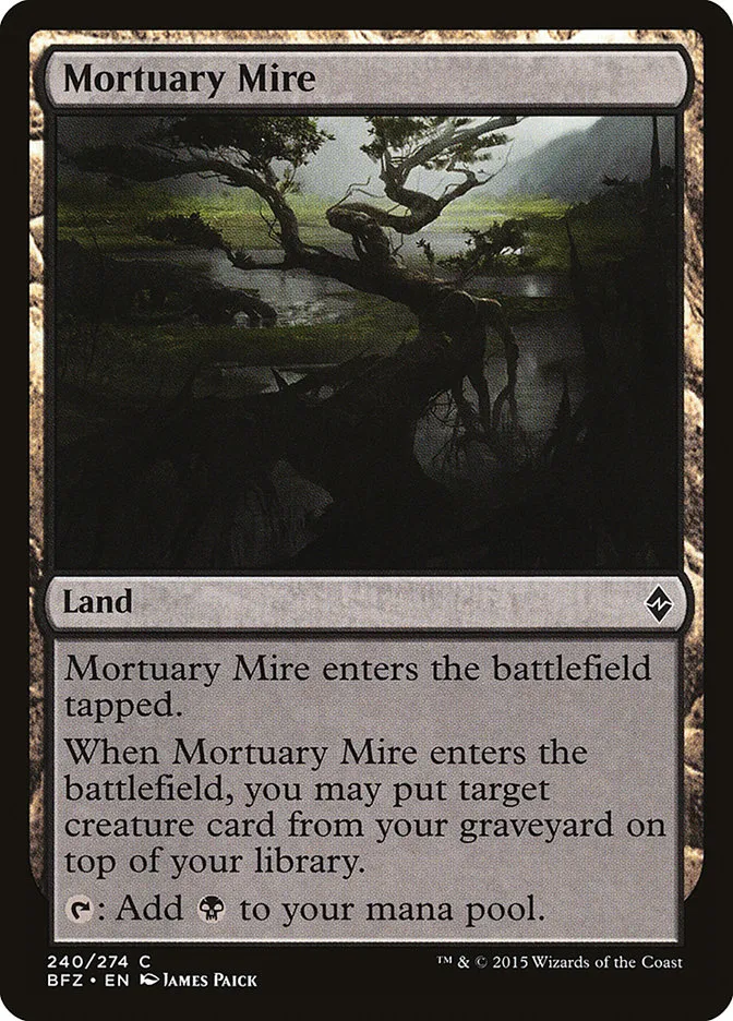 2015 Battle for Zendikar Mortuary Mire #240 common card image