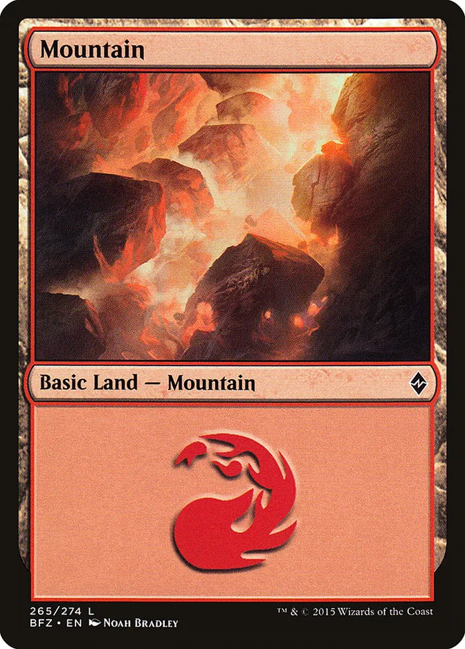 2015 Battle for Zendikar Mountain common #265a common card image