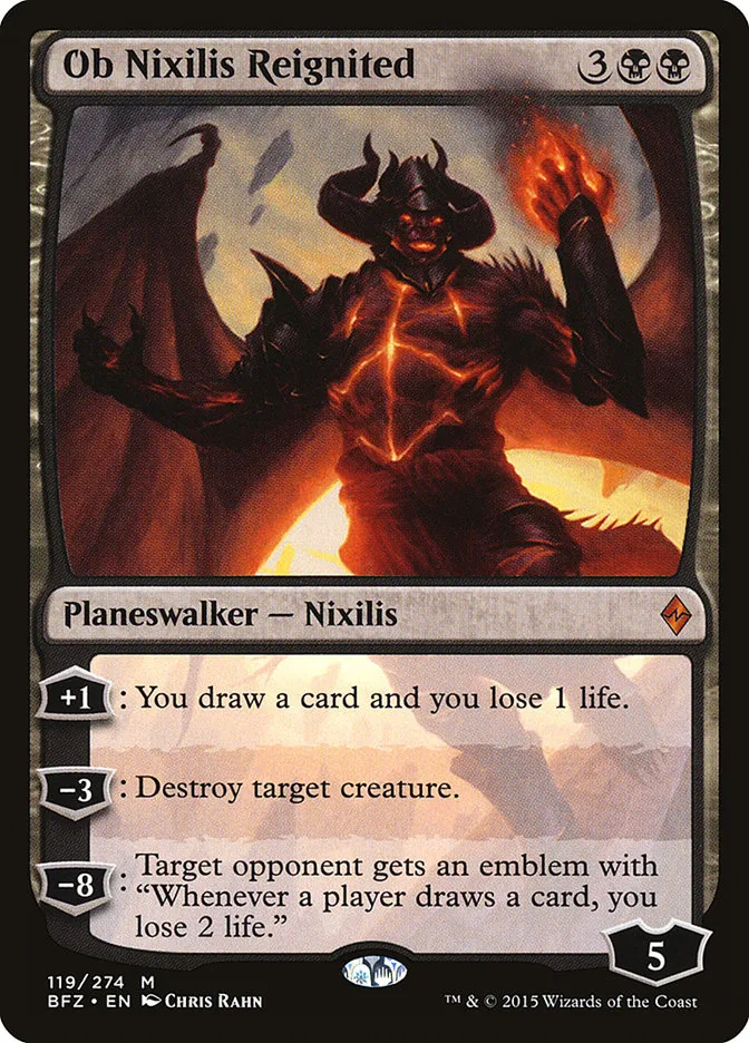 2015 Battle for Zendikar Ob Nixilis Reignited #119 mythic card image