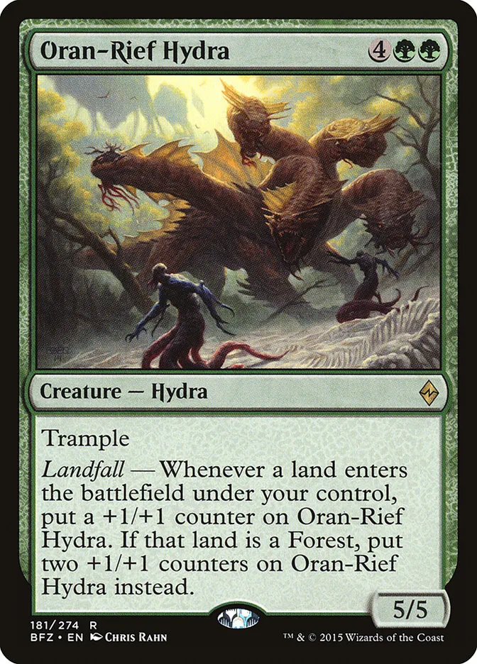 2015 Battle for Zendikar Oran-Rief Hydra #181 rare card image