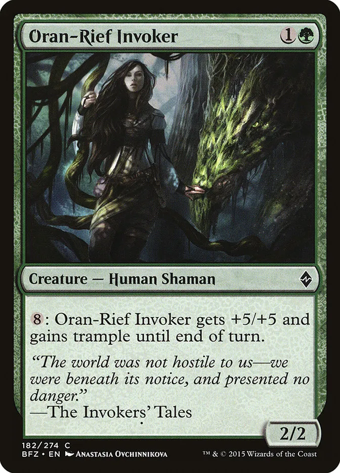 2015 Battle for Zendikar Oran-Rief Invoker #182 common card image