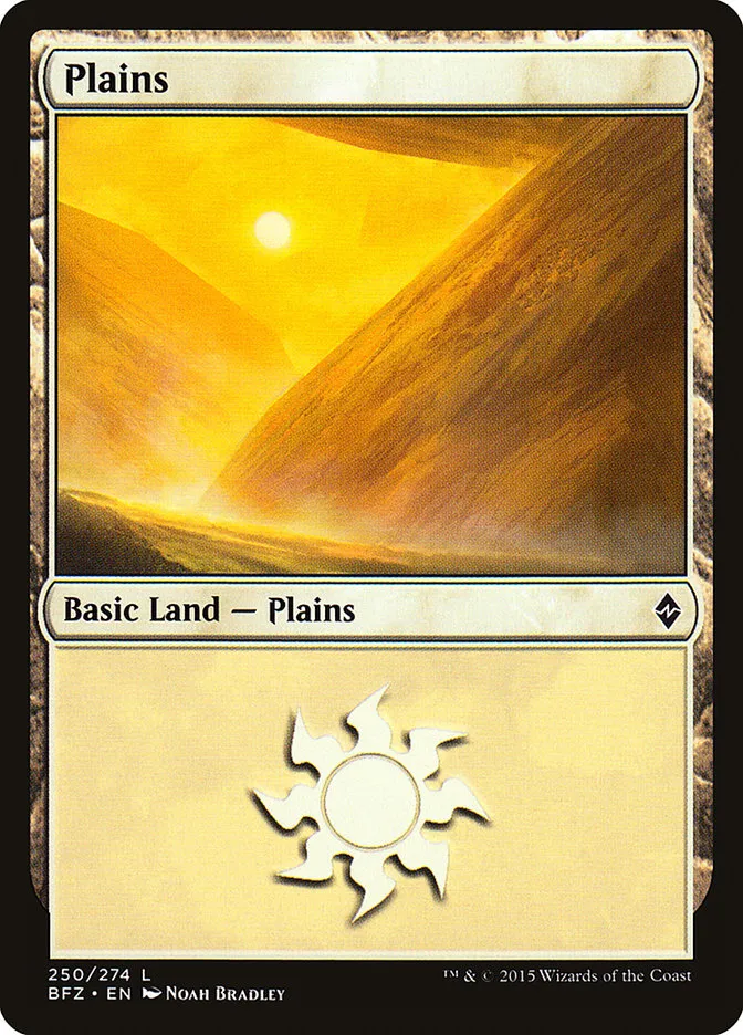 2015 Battle for Zendikar Plains #250a common card image