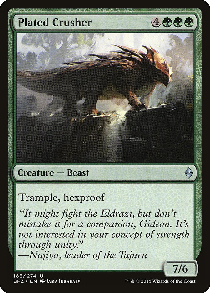2015 Battle for Zendikar Plated Crusher #183 uncommon card image