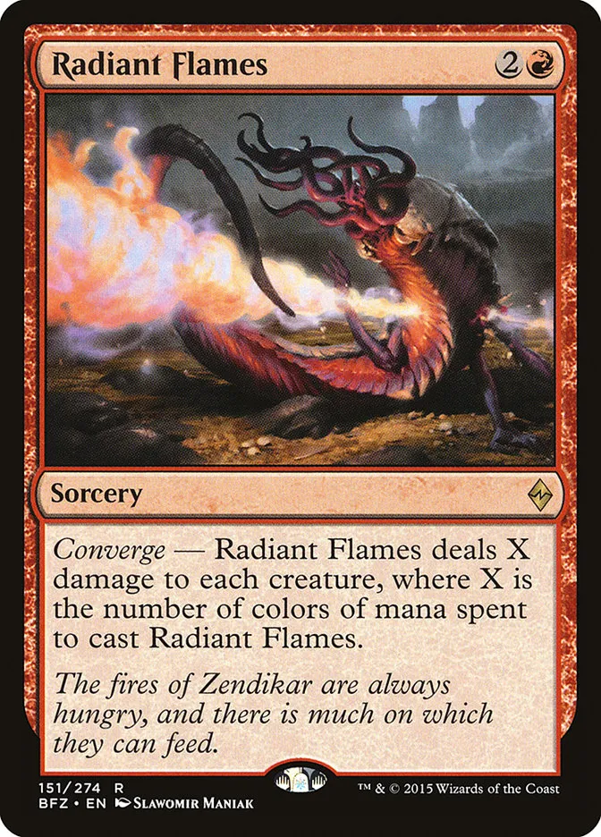 2015 Battle for Zendikar Radiant Flames rare #151 rare card image