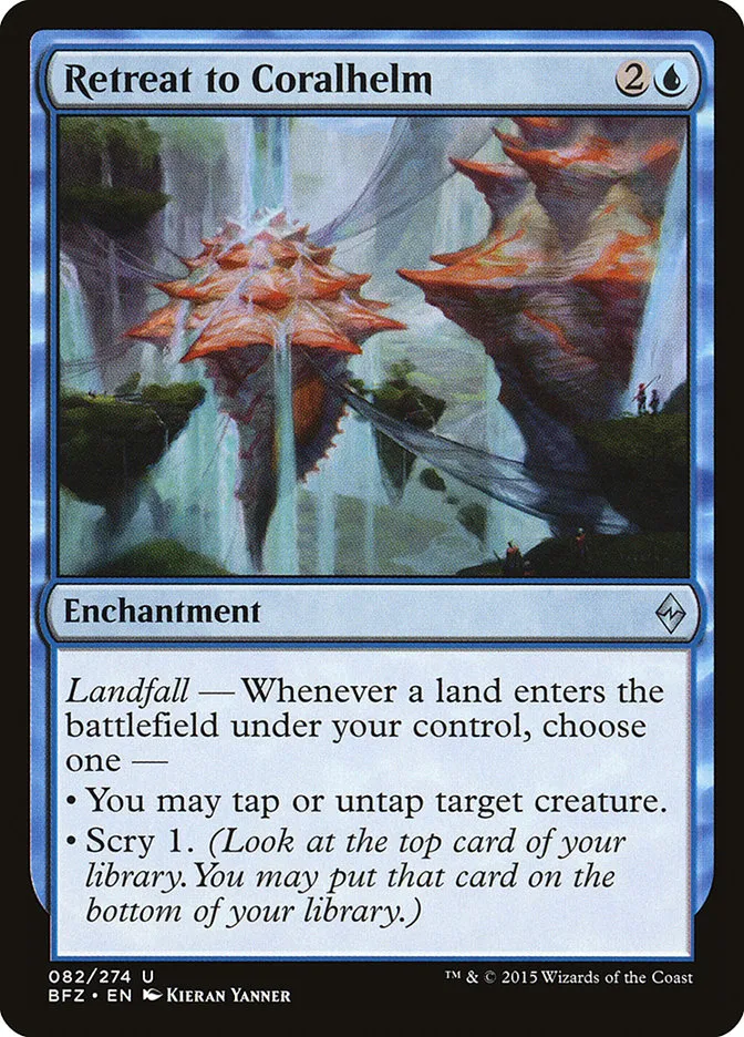 2015 Battle for Zendikar Retreat to Coralhelm #82 uncommon card image
