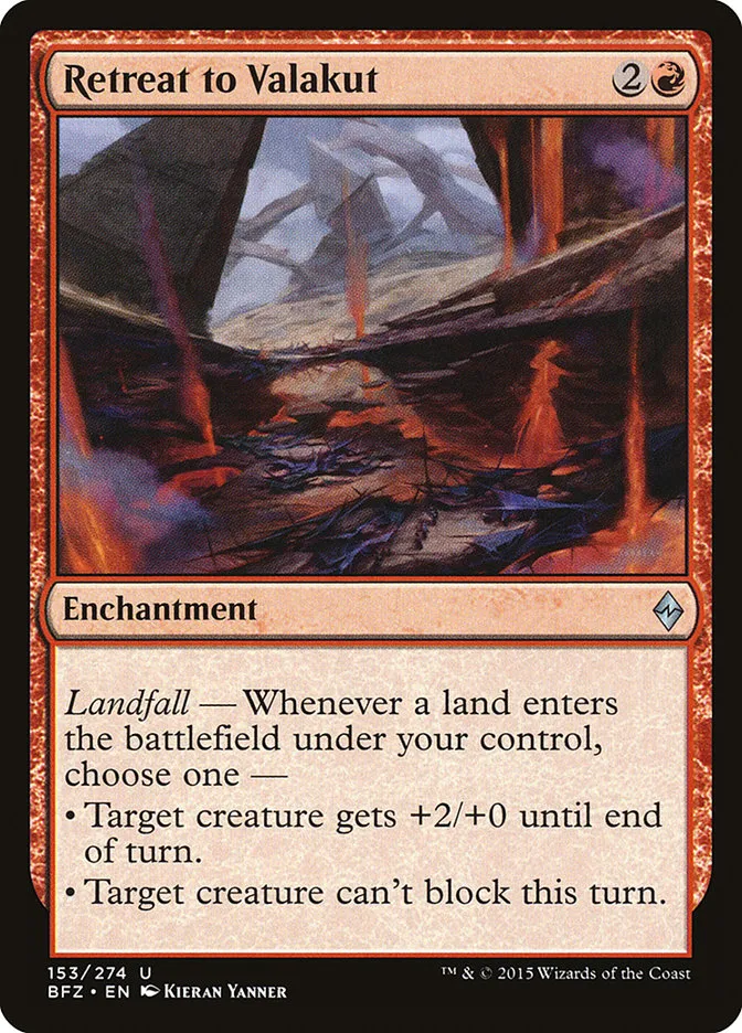 2015 Battle for Zendikar Retreat to Valakut #153 uncommon card image
